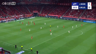 半场：海港1-1云南，莱昂纳多、奥斯卡建功，加布里埃尔丢点